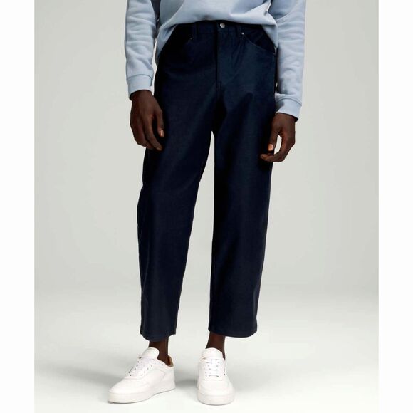 Lululemon Mens 32X27 True Navy ABC Crop Pant Relaxed Utilitech Stretch Casual - Picture 1 of 14